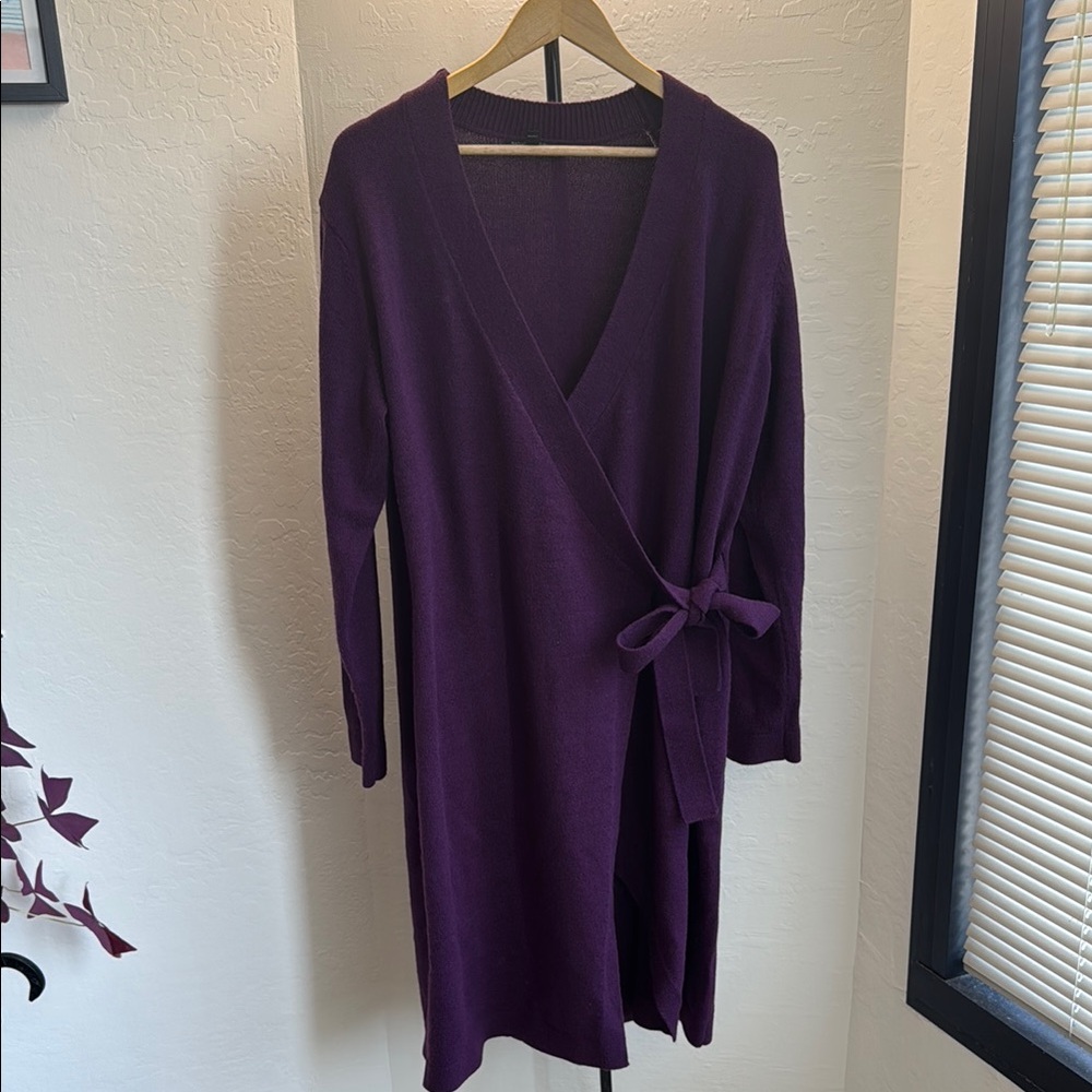 Banana Republic Purple Wrap sweater midi dress - New, never worn